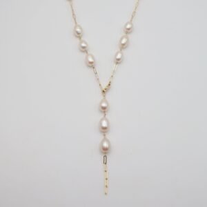 Y-Drop Pearl Necklace