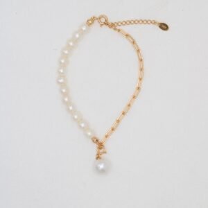 Link & Luster Pearl Bracelet