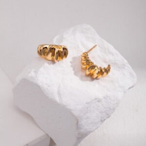 Golden Groove Hoops