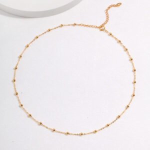 Gold Bead Chain Necklace